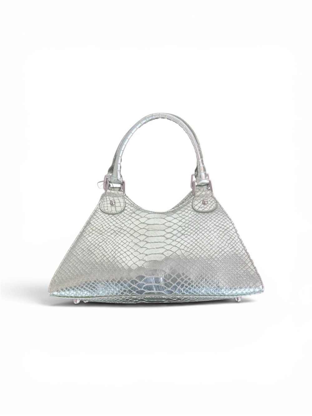 Via Spiga Metallic Green Scale Pattern Mini Bag